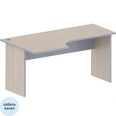 Стол Easy Business левый (439,261) светлый дуб/серый (430/440) Ш1600