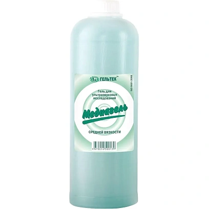 Гель для УЗИ МЕДИАГЕЛЬ 1кг/бут. средней вязкости (цв.) 20 шт/уп