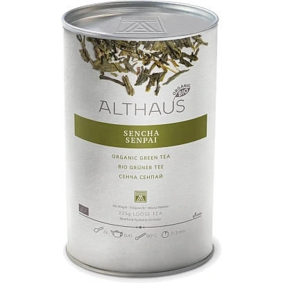 Чай зеленый листовой Althaus BIO Sencha Senpai, 225г