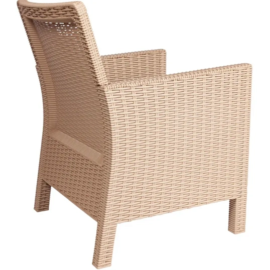 Кресло TDT_садовое капучино под ротанг