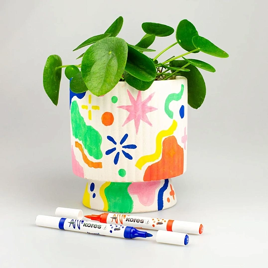 Набор маркеров Kreative Markers Acrylic duo tip пластиковый бокс 12цв,23121