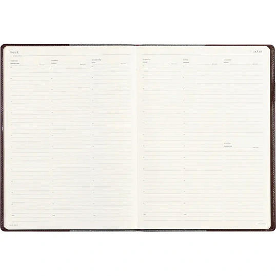 Еженедельник недатированный коричнев,A4,222х302мм,64л,Br.V.PROFY 3-098/03