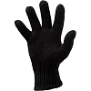 Перчатки защитные трикотажные утепленные двойные, цв. черный (5 пар/уп)