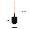 Лопата саперная, 145х190х580 мм, деревянный черенок// Россия