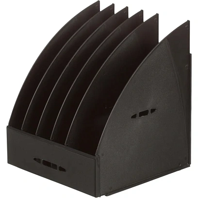 Лоток вертикальный для бумаг Attache сборный черный 5 отд.,240мм