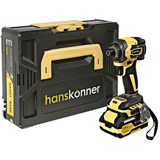 Винтоверт удар б/щ Hanskonner PLATINUM, 18В,1BatterySystem,280Н HCD20280BLC