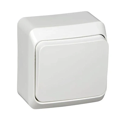 Выключатель 1-клав. SE Этюд Белый (BA10-001B) О/У