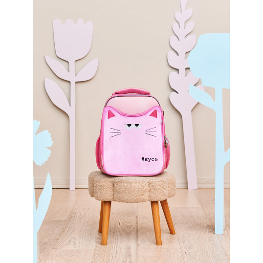 Ранец Комус Класс Stright Котэ Кусь, розовый, 2 отд, эргоном. Спинка
