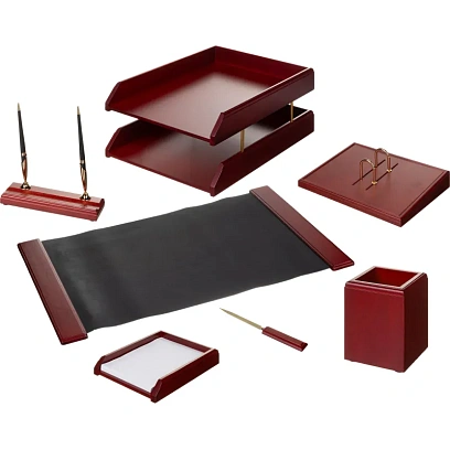 Набор настольный M7C-7A на 7 предметов из  дерева, цвет: красное дерево