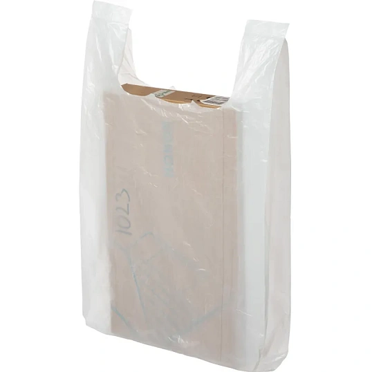 Пакет-майка 38+20х68 15 мкм, 100 шт/уп, белый S