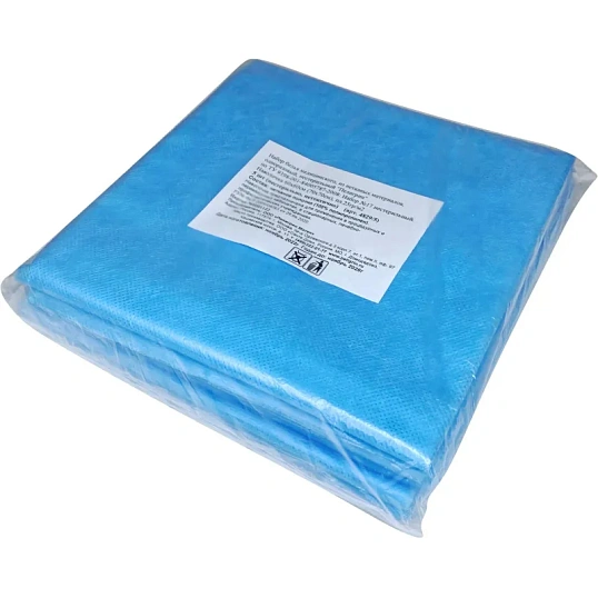 Наволочка н/с 60х60см спанбонд пл.25, голубой, 5шт/упак, 4829/5