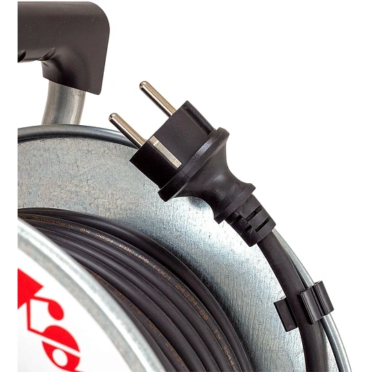 Удлинитель КОМУС КГ 3х1,5кв.мм. 30м 16А 4 гнезда с/з.,с/загл.,термоавт,IP44