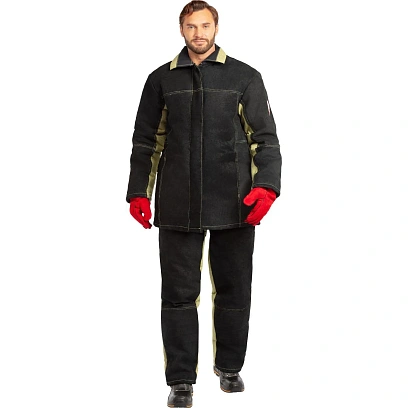 Костюм сварщика брезент+спилок утепл. КБР (арт. КС21ПР) 56-58/182-188