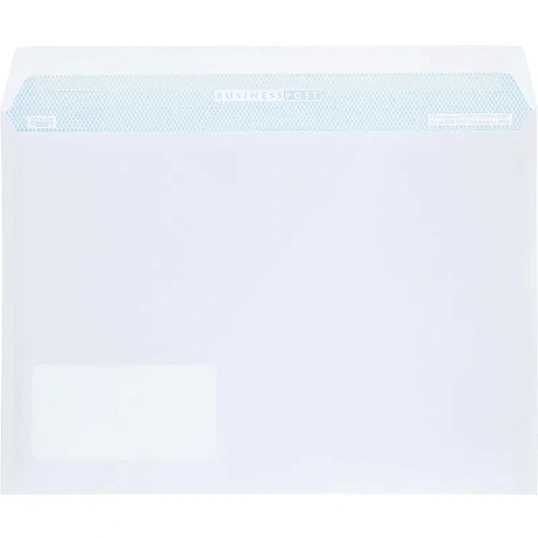 Конверт С4 BUSINESSPOST стрип прав.ниж окно (55x110)100г/м2 250шт/уп