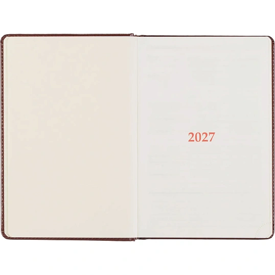 Ежедневник датированный 2027 Attache А5 168л 143x210 коричн (золотист срез)