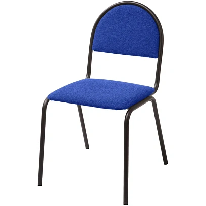 Стул UD_Серна (СМ-7/22) каркас черный,  ткань Т-04 синия