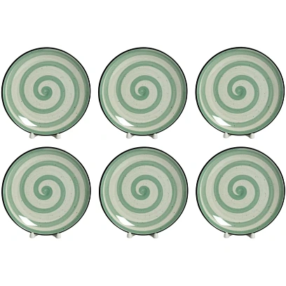 Набор тарелка мелкая 190мм ФИСТАШКОВЫЙ БРИЗ, 6шт в упаковке. арт.139-27079