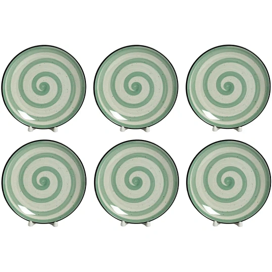 Набор тарелка мелкая 190мм ФИСТАШКОВЫЙ БРИЗ, 6шт в упаковке. арт.139-27079