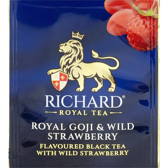 Чай Richard Royal Goji & Wild Strawberry черный аром., 1,7гx200сашет/уп