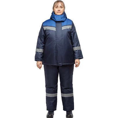 Куртка рабочая зимняя женская з46-КУ син/вас (р.64-66) 170-176