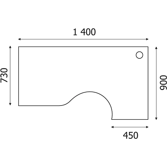 Стол эргономичный PT Арго А-200 правый бук