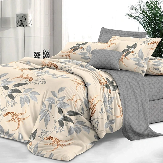 Постельное белье евро Сатин наб.(нав.70х70-2шт) 143 Филигрань