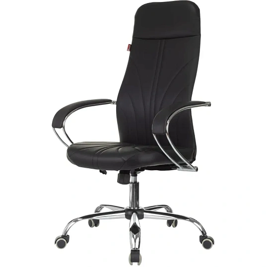 Кресло VB_EChair 655LT SL/TPU черный экокожа крестов. хром