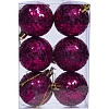 Набор шаров подвесных Шары фиолет с пайтками, 6 шт 5x5x5см 91067