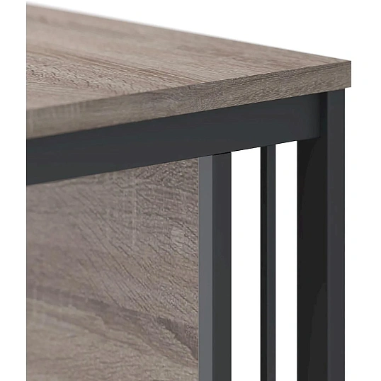 Стол Комус Мебель К-Loft 241S016 1580х670х752 дуб сонома темн/черный