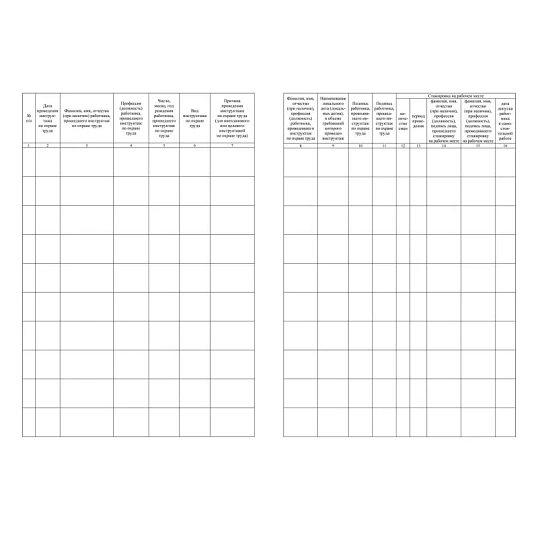 Журнал регистрации инструктажа на рабочем месте КЖ 132А
