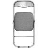 Стул складной каркас серебро , ткань серый РС 04