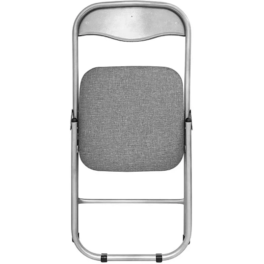 Стул складной каркас серебро , ткань серый РС 04