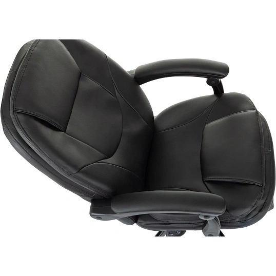Кресло VB_EChair 668 PU P черный эко.кожа подст.для ног