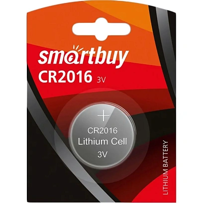 Батарейка Smartbuy CR2016 1шт/бл (SBBL-2016-1B)
