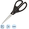 Ножницы Maped ESSENTIALS GREEN, 210мм,пластик.эллиптич. ручки,черный,468110