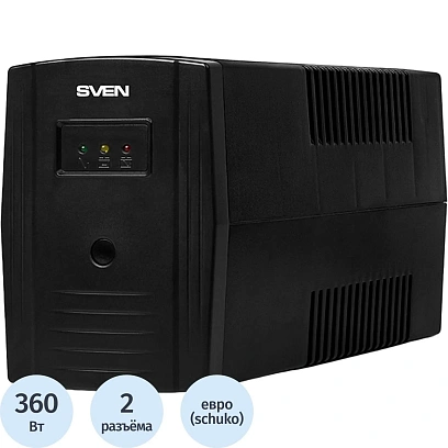ИБП SVEN Pro 600, 360Вт, 2 евро(SV-013837)