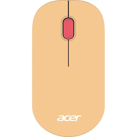 Мышь компьютерная Acer OMR205 оптич./1200dpi/беспроводн/USB/розовый/бежевый
