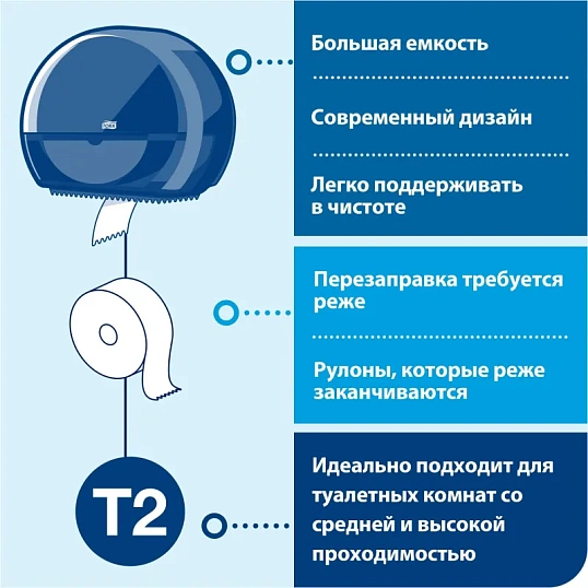 Бумага туалетная д/дисп Торк/Tellus T2 Комфорт в мини-рул2сл170м12рул120231