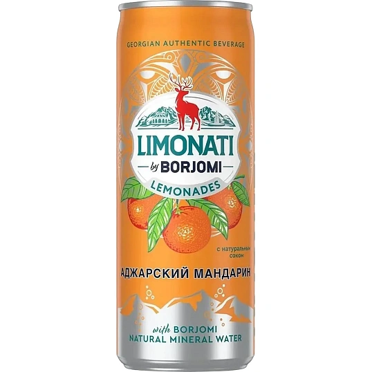 Напиток Боржоми Аджарский мандарин газированная ж/б 0,33л