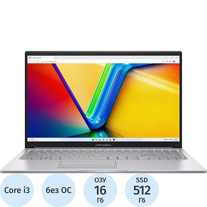 Ноутбук Asus X1504VA-BQ2969(90NB10J2-M03CE0)i3-1315U/16Gb/512Gb/15.6/NoOS
