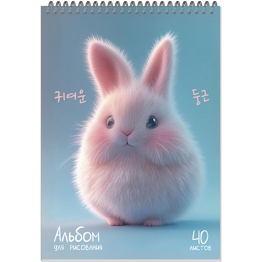 Альбом для рисования Комус Класс Пухляши,А4,40л,спираль,в асс,2шт/уп