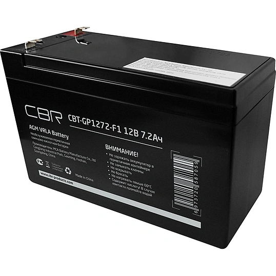 Батарея для ИБП CBR 12В/7.2Ач, клеммы F1(CBT-GP1272-F1)