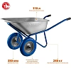 Тачка строительная двухколесная ЗУБР ПТ-300 110 л 240 кг