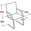 Конференц-кресло BN_SH_EChair-516V PU кожзам черный, хром