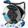 Удлинитель TOPFORT КГ 3x2.5 кв.мм. 25м 16А 4 гнезда с/з., с/загл. IP44