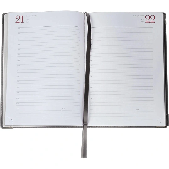 Ежедневник полудатированный А5+ п/дат. boss (серый) 3-404/273