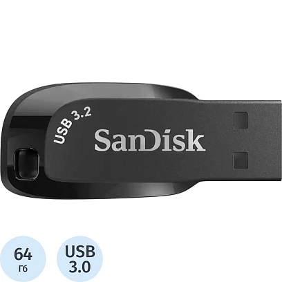 Флеш-память SanDisk Ultra Shift 64 GB черн SDCZ410-064G-G46