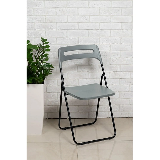 Стул XPP_Комус Мебель раскладной Folding черный/серый