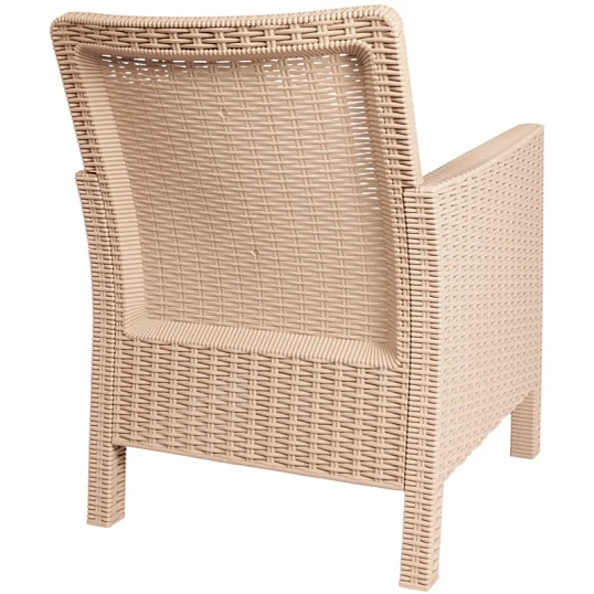 Кресло TDT_садовое капучино под ротанг