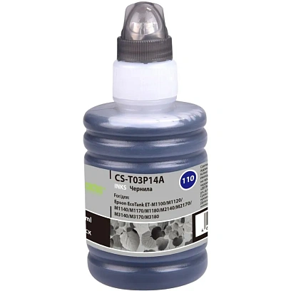 Чернила Cactus CS-T03P14A 110 BK чер. 140мл для Epson M1100/M1170/M2170
